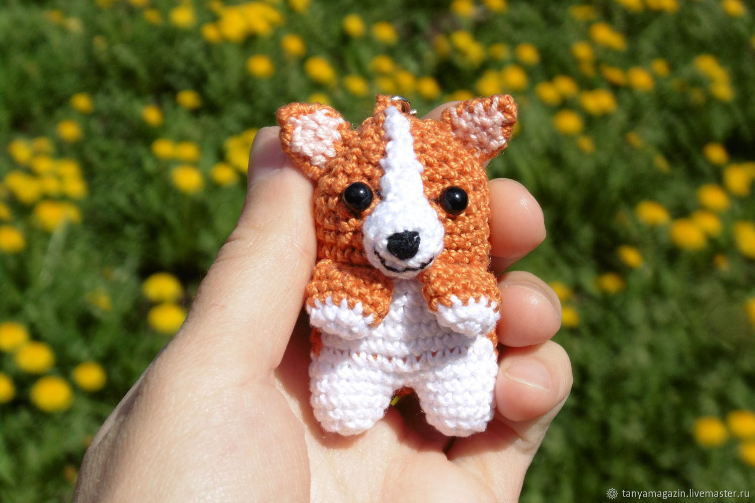 New Corgi Crochet Dog Amigurumi Keychains Collectibles Handmade Doll Cute Animal 