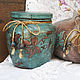 Чердачная баночка для кухни Бирюзовая. Банки. Ольга vintage decor & batik. Ярмарка Мастеров.  Фото №6