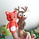 Finger toys Forest animals Owl Wolf Hare Bear Fox Squirrel Hedgehog. Stuffed Toys. sunnytoys-gifts. My Livemaster. Фото №5