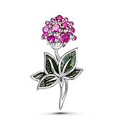 Кольцо "Цветик-семицветик", серебро 925, позолота 14 карат