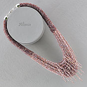 Украшения handmade. Livemaster - original item Beige dawn - a beaded necklace. Handmade.