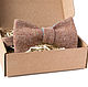 Double-sided  brown bow tie, Ties, Moscow,  Фото №1