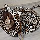Bed-sleeping bag for cats 'Leopard' print, Lodge, Voronezh,  Фото №1