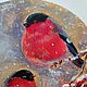 Oil painting 'Bullfinches on a mountain ash', round, 25 cm. Pictures. Zhanne Shepetova. My Livemaster. Фото №5