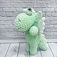 Order Knit toy - plush Drakoshka Pistachio. Studio knitted decor COZYHOME. Livemaster. . Stuffed Toys Фото №3