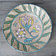 Ceramic dish 31cm 'Steppe flowers', Plates, Moscow,  Фото №1