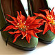 Leather flowers.  ' Fuoco', Foot Jewelry, Pescara,  Фото №1