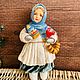  Ватная ёлочная игрушка «Девочка с матрешкой», Елочные игрушки, Краснодар,  Фото №1