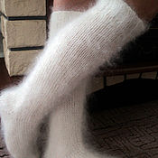 Аксессуары handmade. Livemaster - original item Downy Winter socks. Handmade.