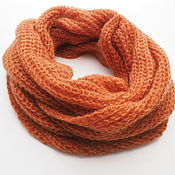 Аксессуары handmade. Livemaster - original item Snudy: Snood scarf knitted in 2 turns red snood. Handmade.