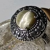 Украшения handmade. Livemaster - original item Ring with a natural tiger eye 