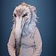 Máscara de Lofaminus, pájaro blanco, pájaro de nieve, traje de teatro,. Cosplay costumes. AnzhWoolToy (AnzhelikaK). Ярмарка Мастеров.  Фото №4