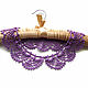 Lilac knitted removable collar 6 cm wide. Collars. BarminaStudio (Marina)/Crochet (barmar). My Livemaster. Фото №5