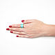 Blue Enamel Ring, Enamel ring, minimalism ring. Rings. Irina Moro. My Livemaster. Фото №6