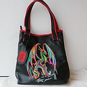 Сумки и аксессуары handmade. Livemaster - original item Leather bag with painted to order.. Handmade.