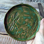 Посуда handmade. Livemaster - original item Plates: May greens plate. Handmade.