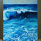 Painting sea foam, oil, hardboard 35h50. Pictures. vestnikova. My Livemaster. Фото №6