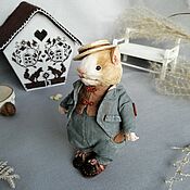 Куклы и игрушки handmade. Livemaster - original item Teddy friends: Hamster Jason 9,5cm. Handmade.