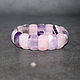 Delicate bracelet with cut natural rose quartz and amethyst. Bead bracelet. naturalkavni. My Livemaster. Фото №5