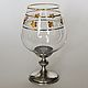BRANDY wine GLASS BOHEMIAN EMPIRE (a glass of brandy), Wine Glasses, Zhukovsky,  Фото №1