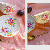 Винтаж handmade. Livemaster - original item Vintage Porcelain Flower Tea Pair England. Handmade.