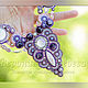 Soutache necklace 'Lilac Charm'. Necklace. Soutache necklaces and accessories. Online shopping on My Livemaster.  Фото №2