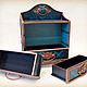 Mini chest of drawers 'Blue luxury'. Mini Dressers. decoupage history. My Livemaster. Фото №5