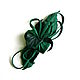 EMERALD Green emerald leather flower Brooch with loops. Brooches. De-Si-Re. My Livemaster. Фото №4