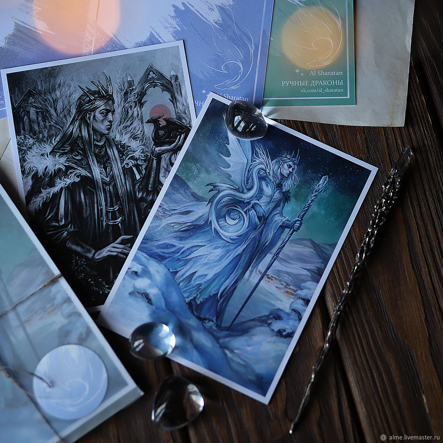 Набор открыток "Драконий Календарь" 12 шт купить в интернет-магазине Ярмарка Мастеров по цене 1500 ₽ – VT3E6RU, Открытки, Москва - доставка по России