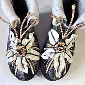Обувь ручной работы handmade. Livemaster - original item Home Slippers 