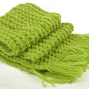 Аксессуары handmade. Livemaster - original item Scarves: hand-knitted green down scarf. Handmade.