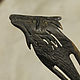 Гребень тёмый Волк из рога марала. Гребень. MADRE ARCHAICA. Интернет-магазин Ярмарка Мастеров.  Фото №2