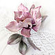 flower brooch. Brooch made of magnolia silk ' Effect'. Brooches. natalya-4 (natalya-4). My Livemaster. Фото №4