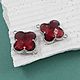 Connector Flower 19x15x5mm red/rhodium plated (4651), Pendants, Voronezh,  Фото №1