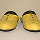Women's Felted Slippers Yellow Tweed. Slippers. MMwool (marinamol). Online shopping on My Livemaster.  Фото №2