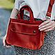 Кожаная сумка "Алиса" красного цвета, Классическая сумка, Гатчина,  Фото №1