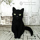 Order Portrait cat night, cat, kitty, black cat wool Cat. Woolen Zoo. Livemaster. . Stuffed Toys Фото №3