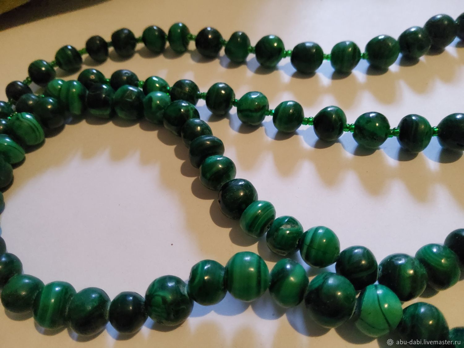 Винтаж: Колье бусы МАЛАХИТ ПРИРОДНЫЙ НАТУРАЛЬНЫЙ 1990х – купить на ...