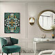 Interior panel with a geometric pattern in the Art Deco style. Pictures. Wall Art & Clock HappinessArtDecoR. My Livemaster. Фото №5