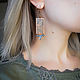 Copper earrings 'Spring frost'. Rectangular boho earrings. Earrings. Strangell Jewelry. My Livemaster. Фото №6