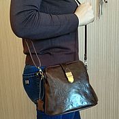 Сумки и аксессуары handmade. Livemaster - original item Crossbody bag: Women`s brown leather handbag ASTA Mod S42-62. Handmade.