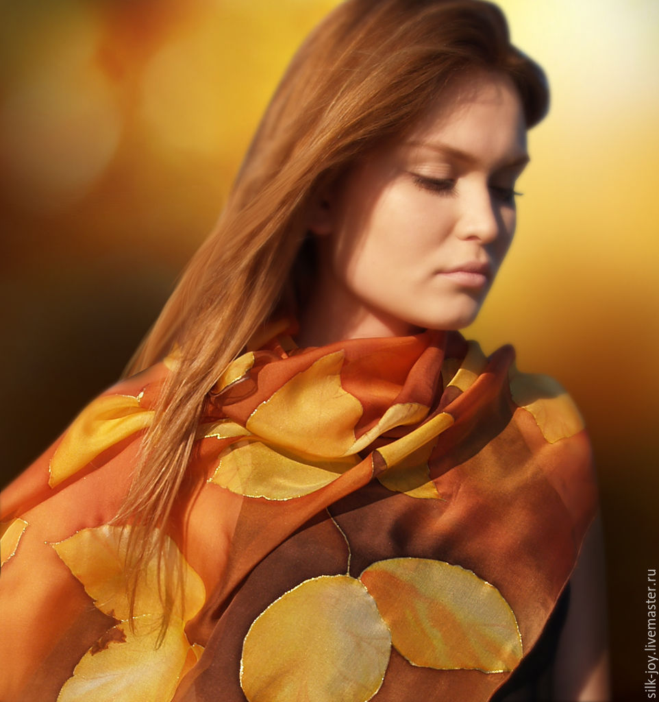 палантин осенний листопад. палантин осенний блюз павлопосадский. палантины горчичного цвета. палантин шерстяной набивной "10223", вид 2, 80х230 см. валяние из шерсти шарфы палантины.