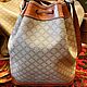 Винтаж: Сумка-ведро Celine Paris Beige Macadam Small Bucket Crossbody. Сумки винтажные. Chic bags. Интернет-магазин Ярмарка Мастеров.  Фото №2