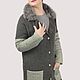 Alpaca winter green coat with natural fur. Coats. Yana Levashova Fashion. Online shopping on My Livemaster.  Фото №2