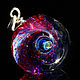 Pendant ball Raspberry space. Galaxy, planet. Cosmic Jewelry, Pendants, Moscow,  Фото №1