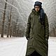 ПАЛЬТО SHINRIN ДВУСТОРОННЕЕ ЧЁРНЫЙ-ХАККИ.ПУХОВИК ЖЕНСКИЙ. Куртки. Niobi.store. Интернет-магазин Ярмарка Мастеров.  Фото №2