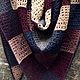 Knitted shawl 'Burgundy'. Shawls. YULYA BLACKBERRY. My Livemaster. Фото №6