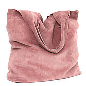 Сумки и аксессуары handmade. Livemaster - original item Bag Bag Suede Pink Powder Bag String Bag Shopper T-shirt. Handmade.
