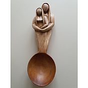 Посуда handmade. Livemaster - original item Wooden carved Wedding spoon - amulet 