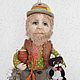 Интерьерная текстильная кукла: Домовой Прохор  с котом на ложке. Интерьерная кукла. Мурашко Людмила Ивановна. Интернет-магазин Ярмарка Мастеров.  Фото №2